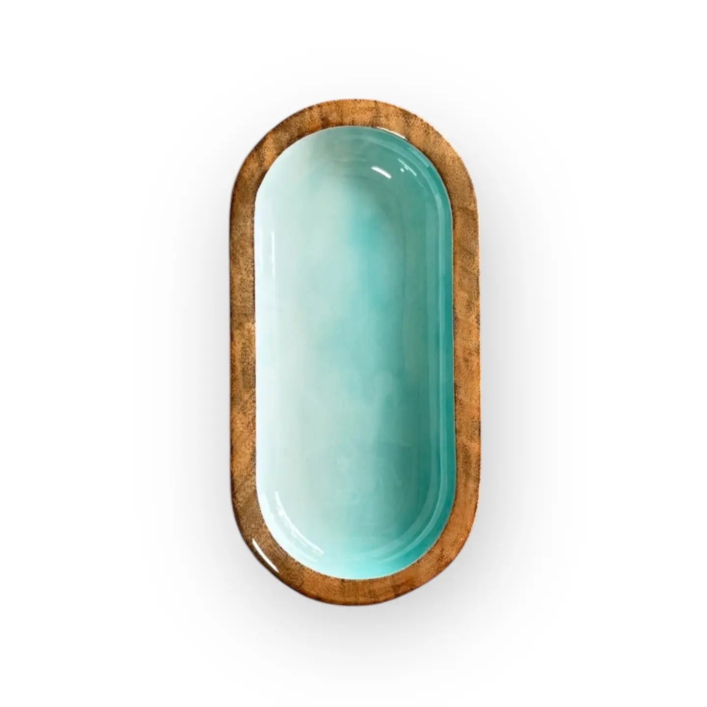 My Casita - Aqua Ombre 9" Oblong Tray