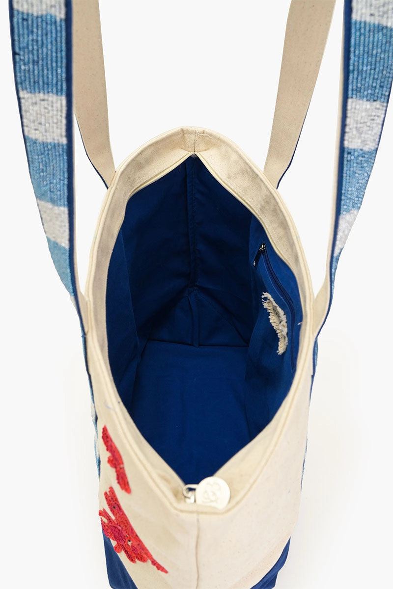 America & Beyond - Coastal Claw Beaded Boat Bag