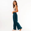 Lotus and Luna - Deep Teal Wide Leg Cotton Pants