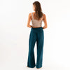 Lotus and Luna - Deep Teal Wide Leg Cotton Pants