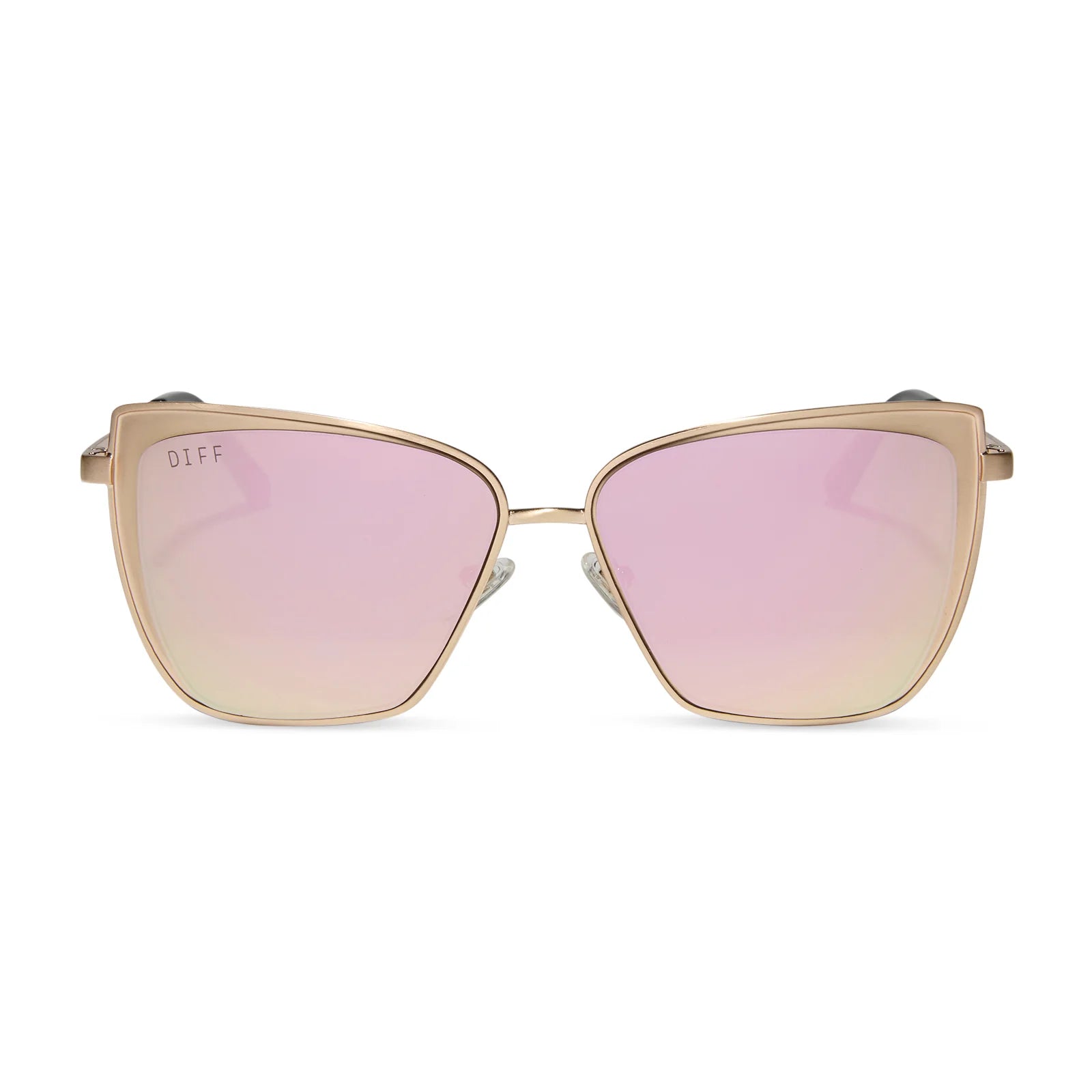 Diff Eyewear - Grace Sunglasses - Brushed Gold Cherry Blossom Mirror (Add-On)