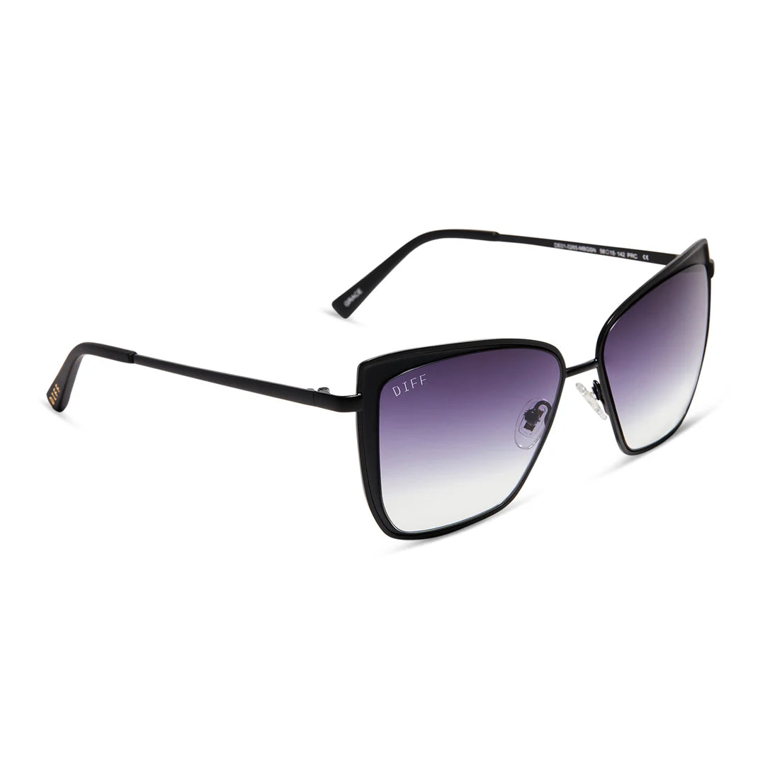 Diff Eyewear - Grace Sunglasses - Matte Black Grey Gradient Sharp (Add-On)