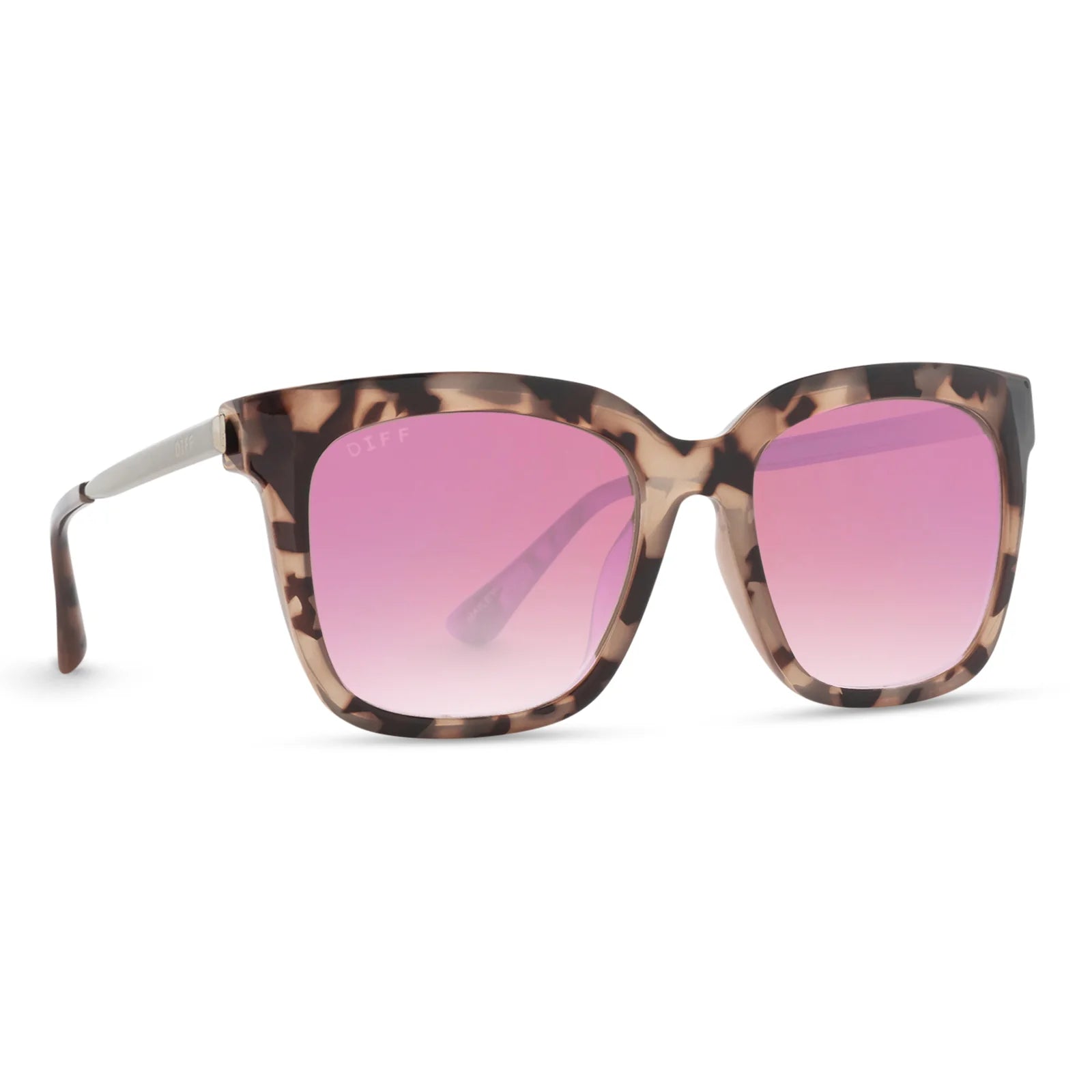 Diff Eyewear - Hailey Sunglasses - Tortoise Rose Gradient + Cleaning Kit Bundle (Add-On)