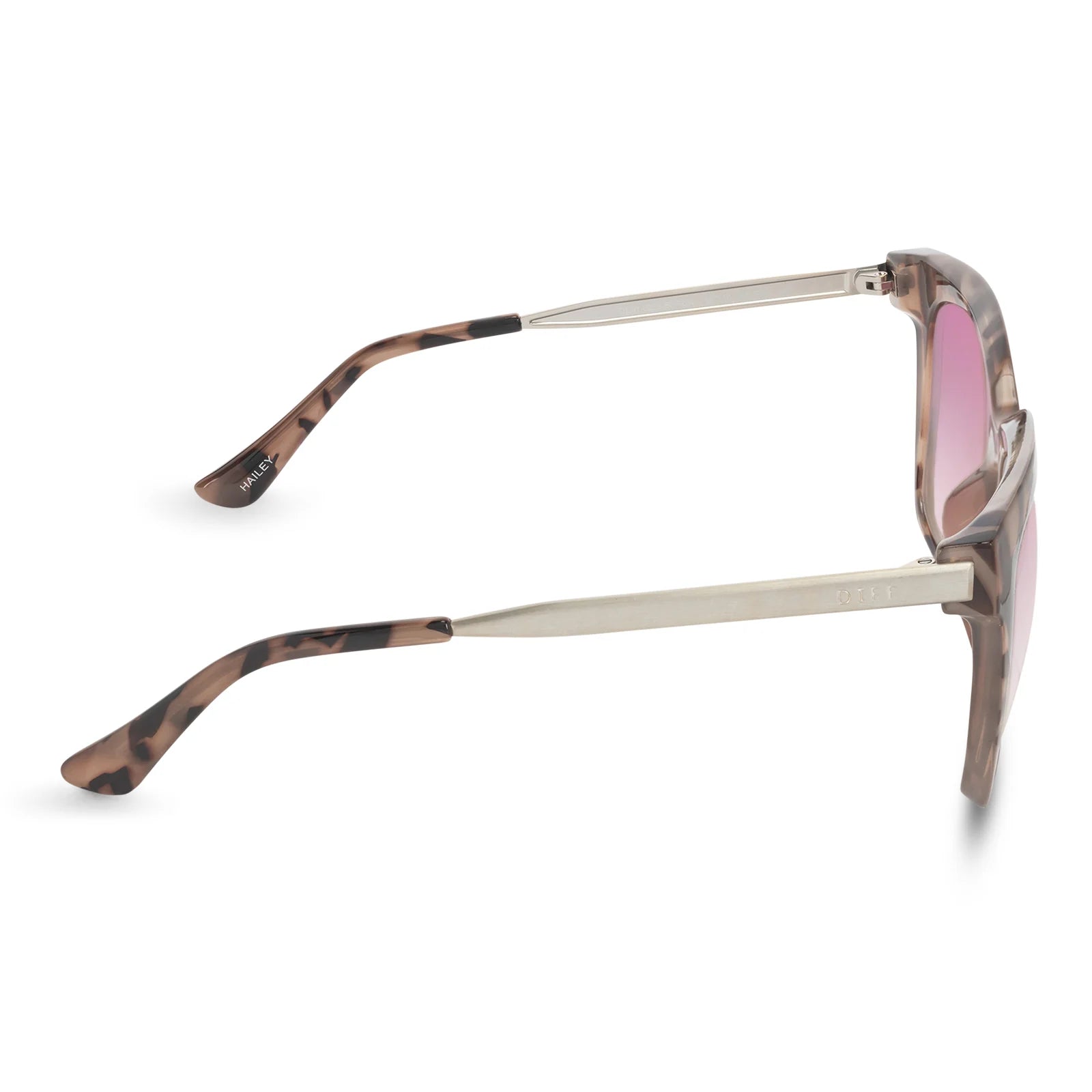 Diff Eyewear - Hailey Sunglasses - Tortoise Rose Gradient + Cleaning Kit Bundle (Add-On)