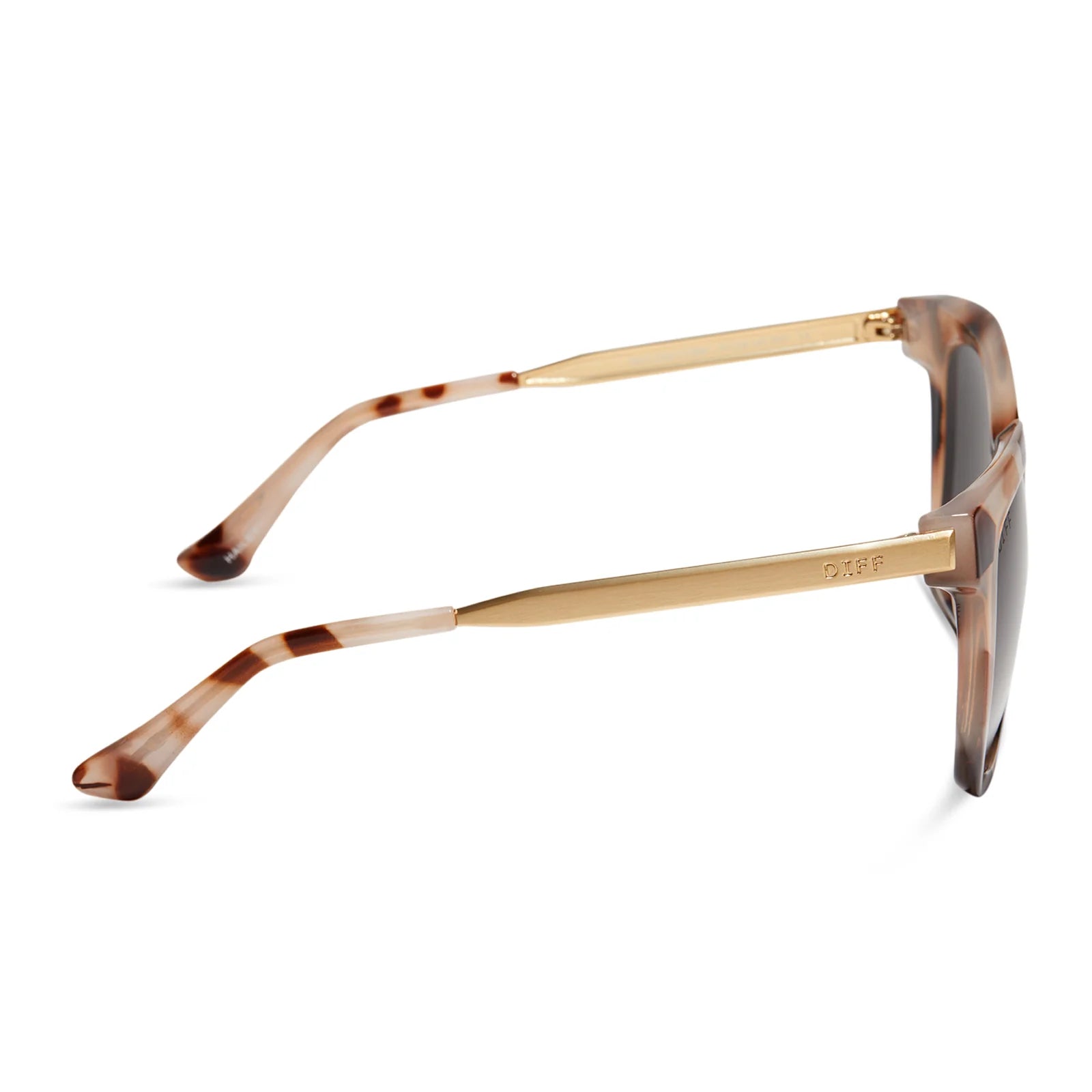 Diff Eyewear - Hailey Sunglasses - Cream Tortoise and Grey + Cleaning Kit Bundle (Add-On)