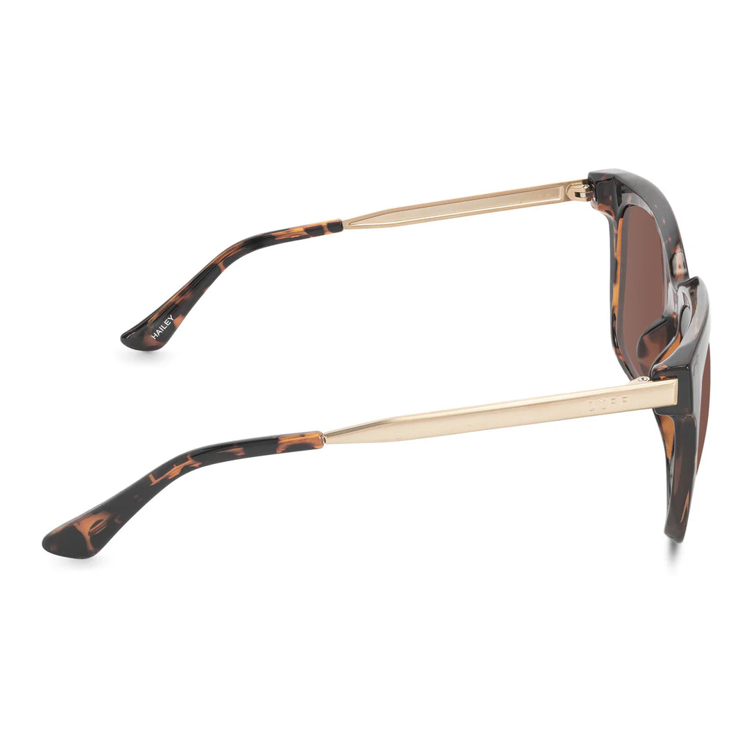 Diff Eyewear - Hailey Sunglasses - Dark Tortoise Brown Gradient