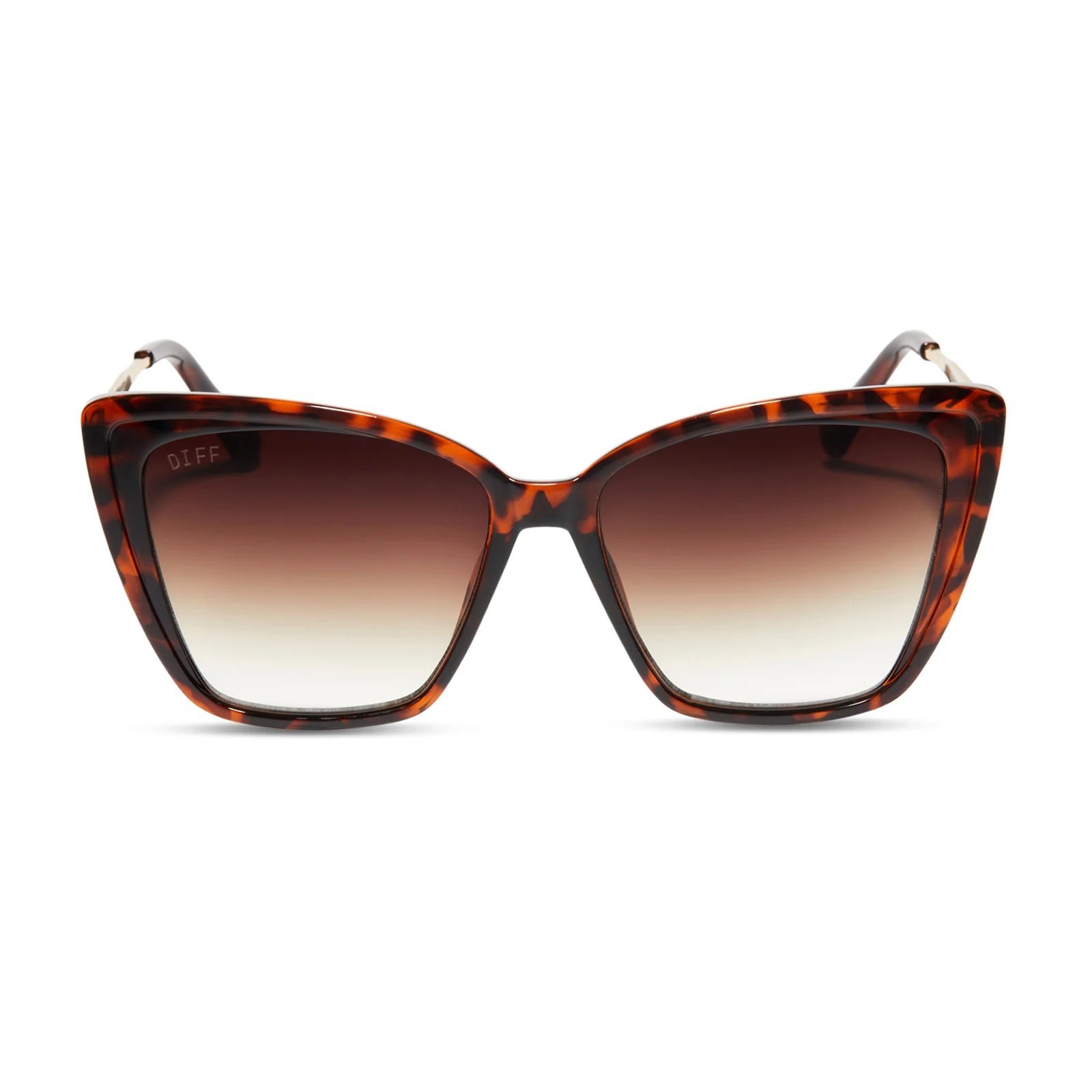 Diff Eyewear - Heidi Sunglasses - Black Brown Tortoise Brown Gradient Sharp (Add-On)