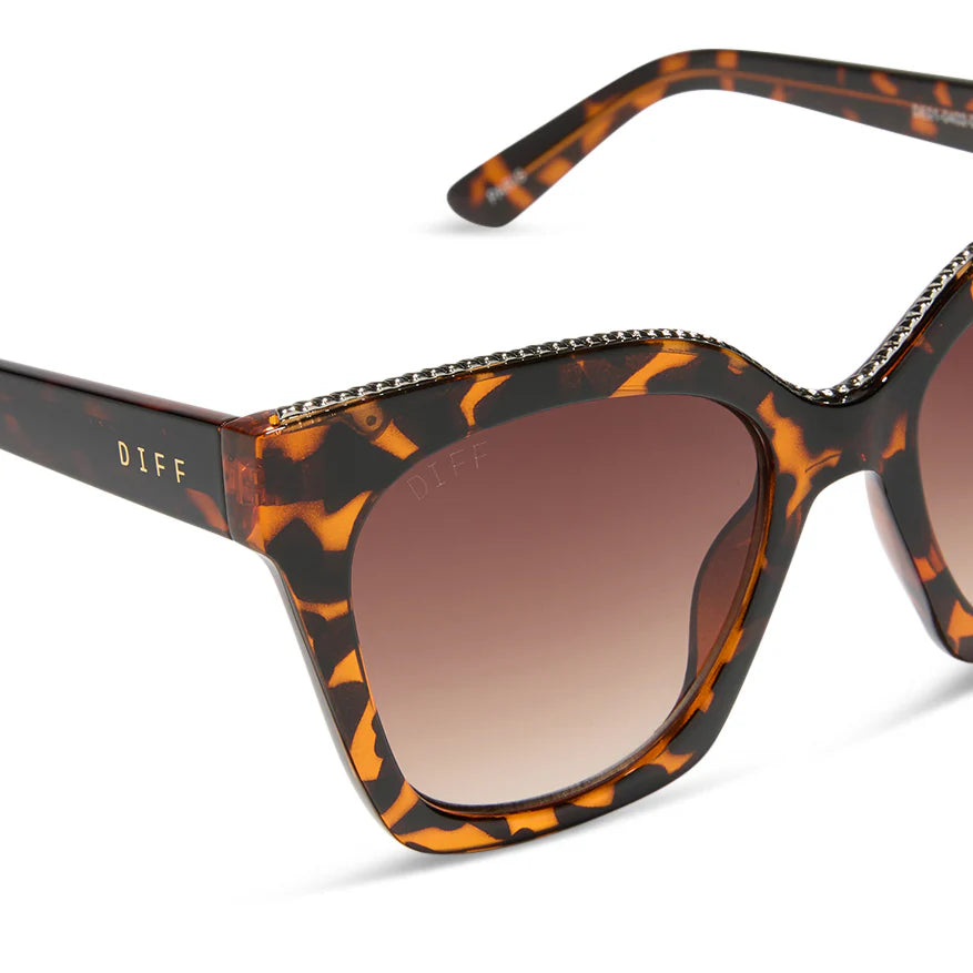 Diff Eyewear - Paris Dark Tortoise Brown Gradient Sunglasses