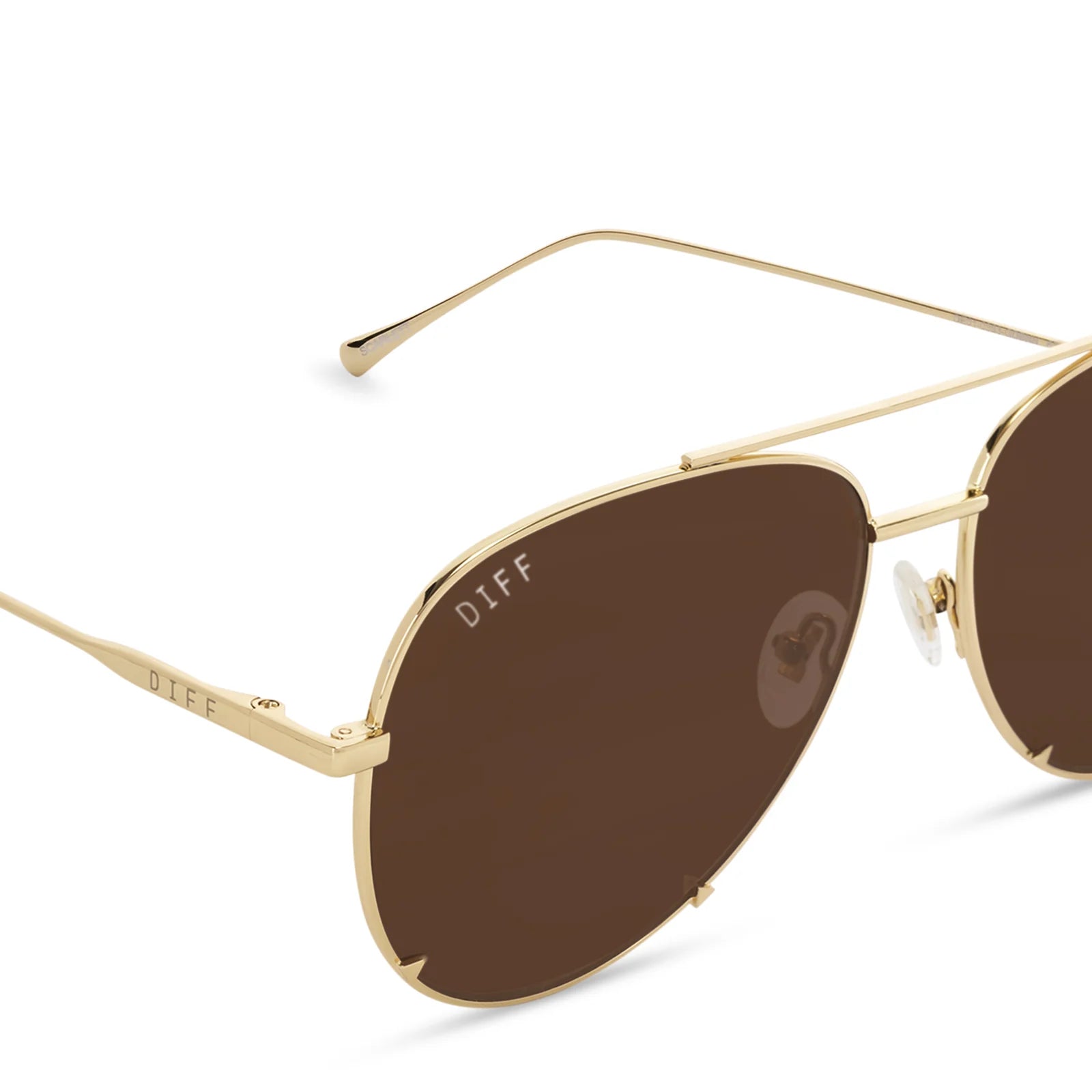 Diff Eyewear - Scarlett - Gold Brown Sunglasses (Add-On)