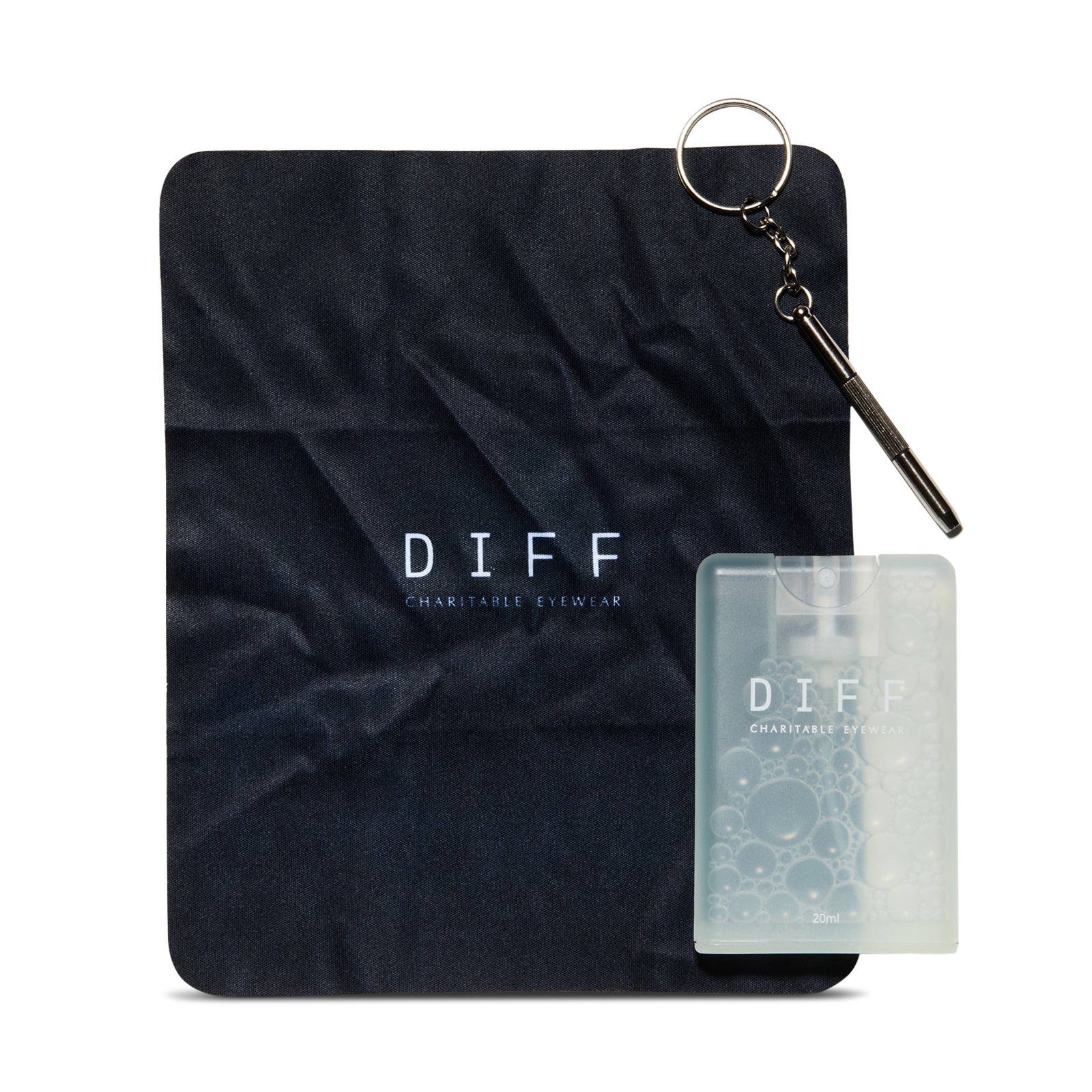 Diff Eyewear - Hailey Sunglasses - Cream Tortoise and Grey + Cleaning Kit Bundle (Add-On)