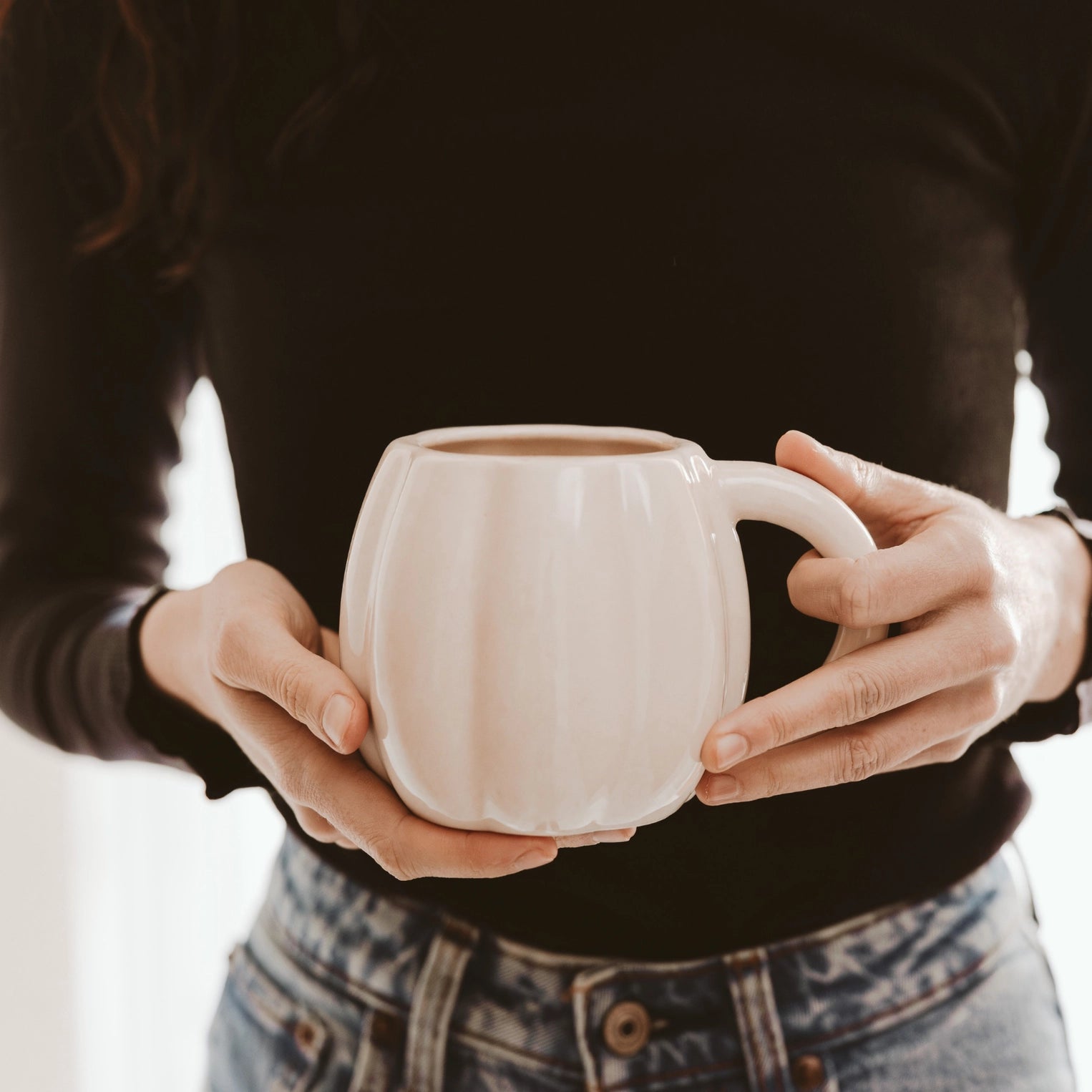 Sweet Water Decor -  Cream Pumpkin Coffee Mug