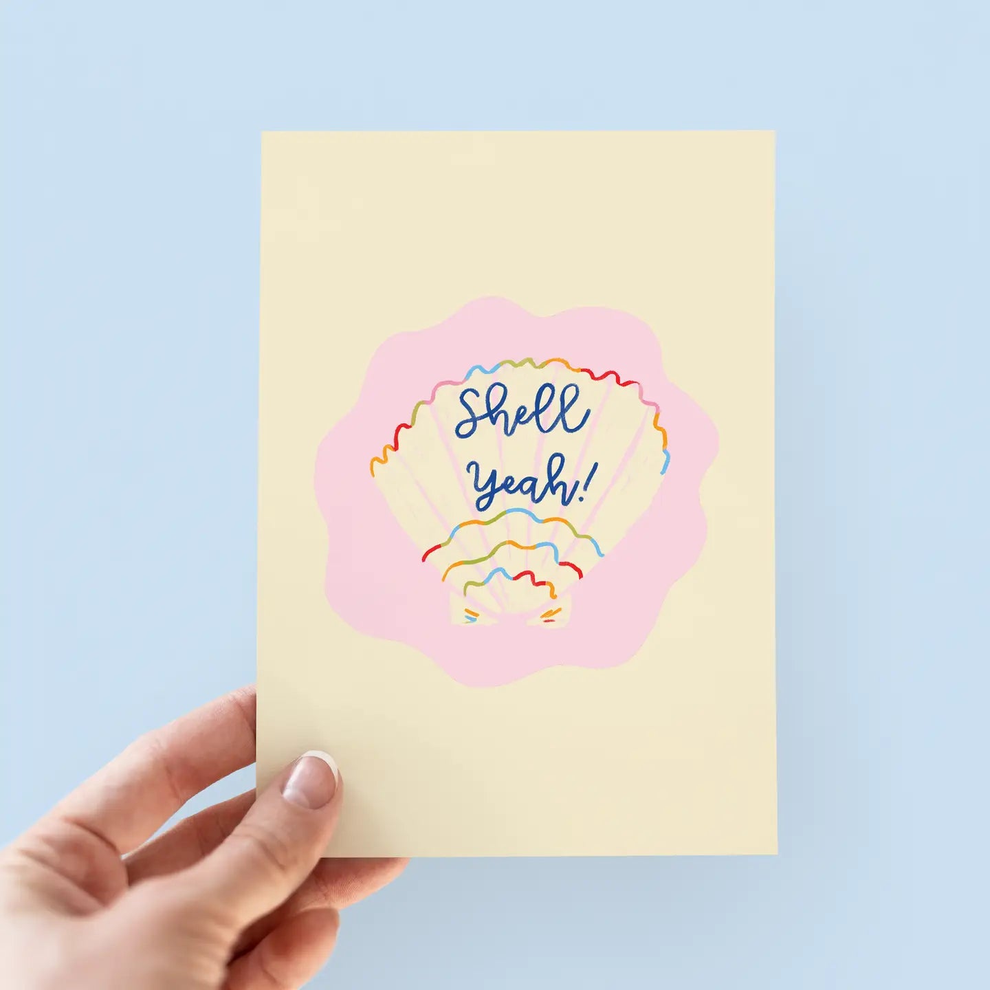 The Shelley Society - Shell Yeah! Seashell Beach Coastal Congrats Greeting Card