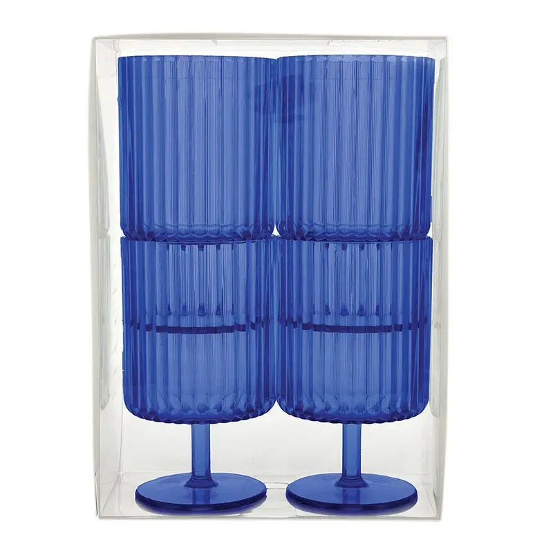 Slant Collections - Acrylic Glass - Blue - Set of 4
