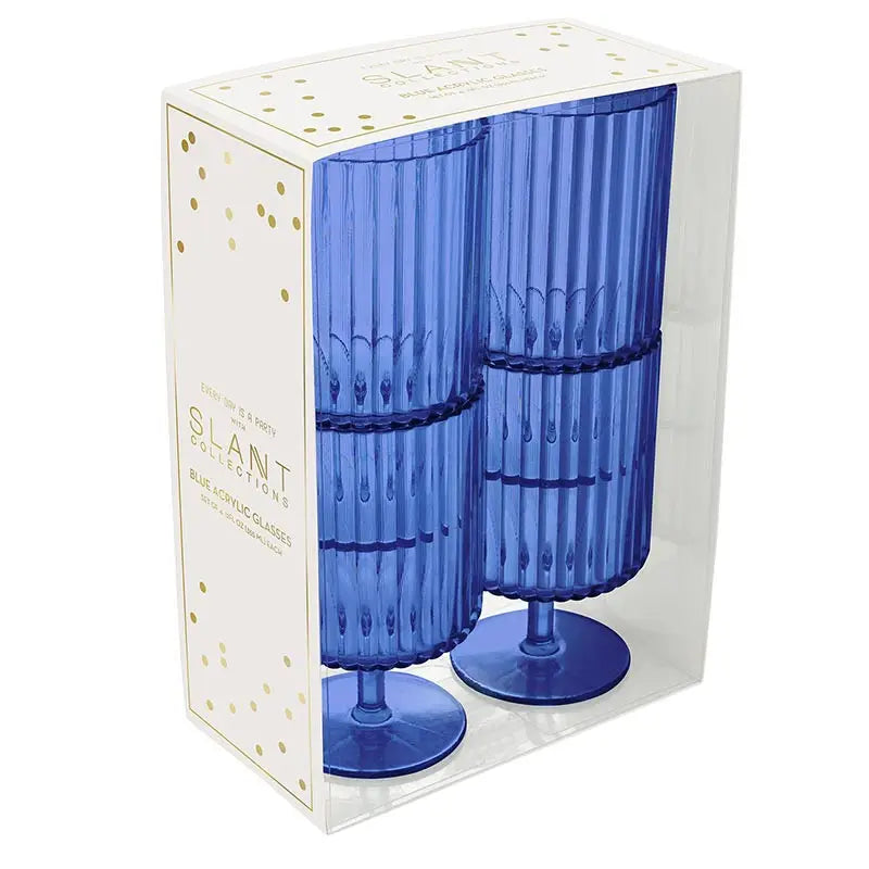 Slant Collections - Acrylic Glass - Blue - Set of 4