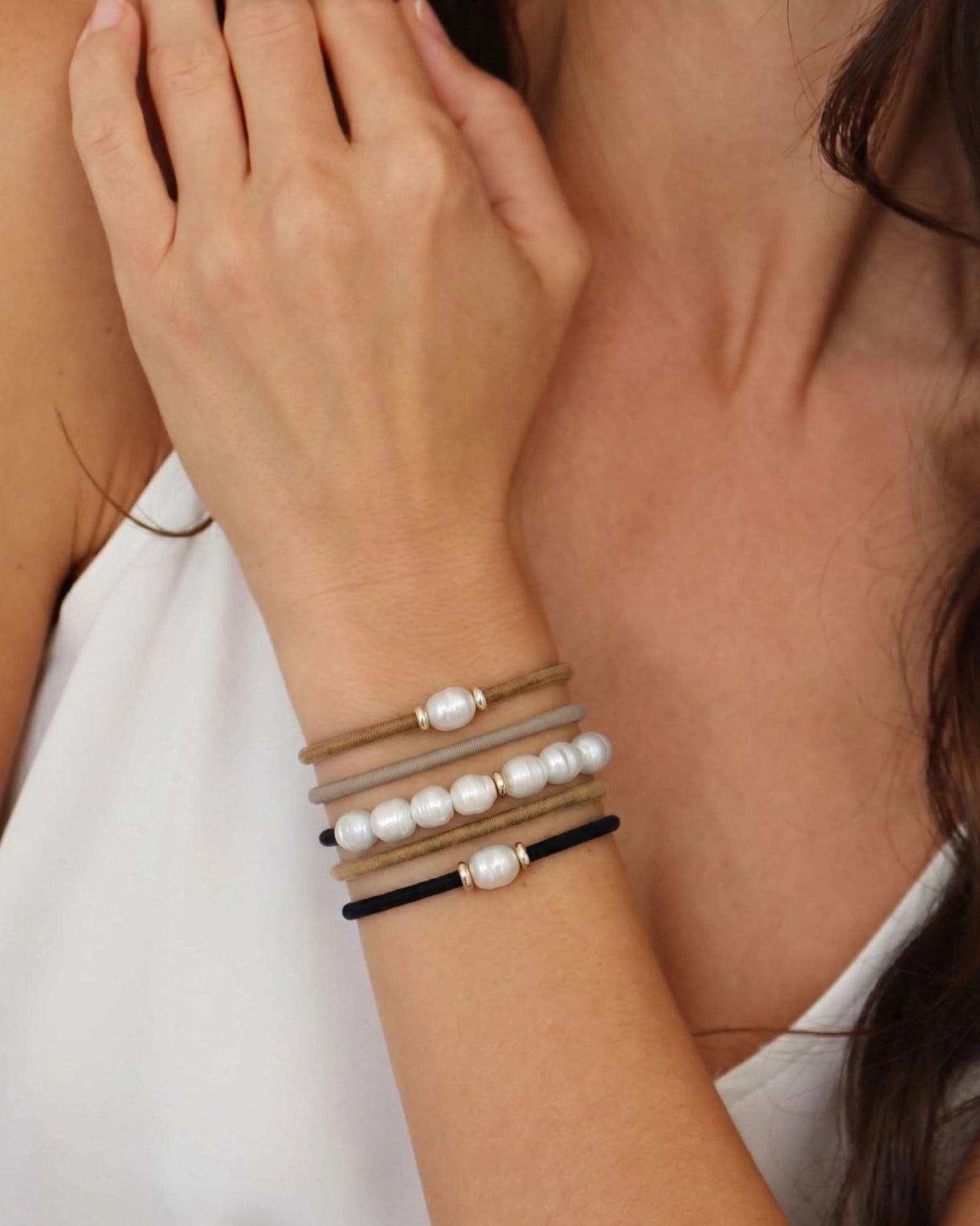 By Lilla - Alba - Bracelet /Hairtie / 5 Pack