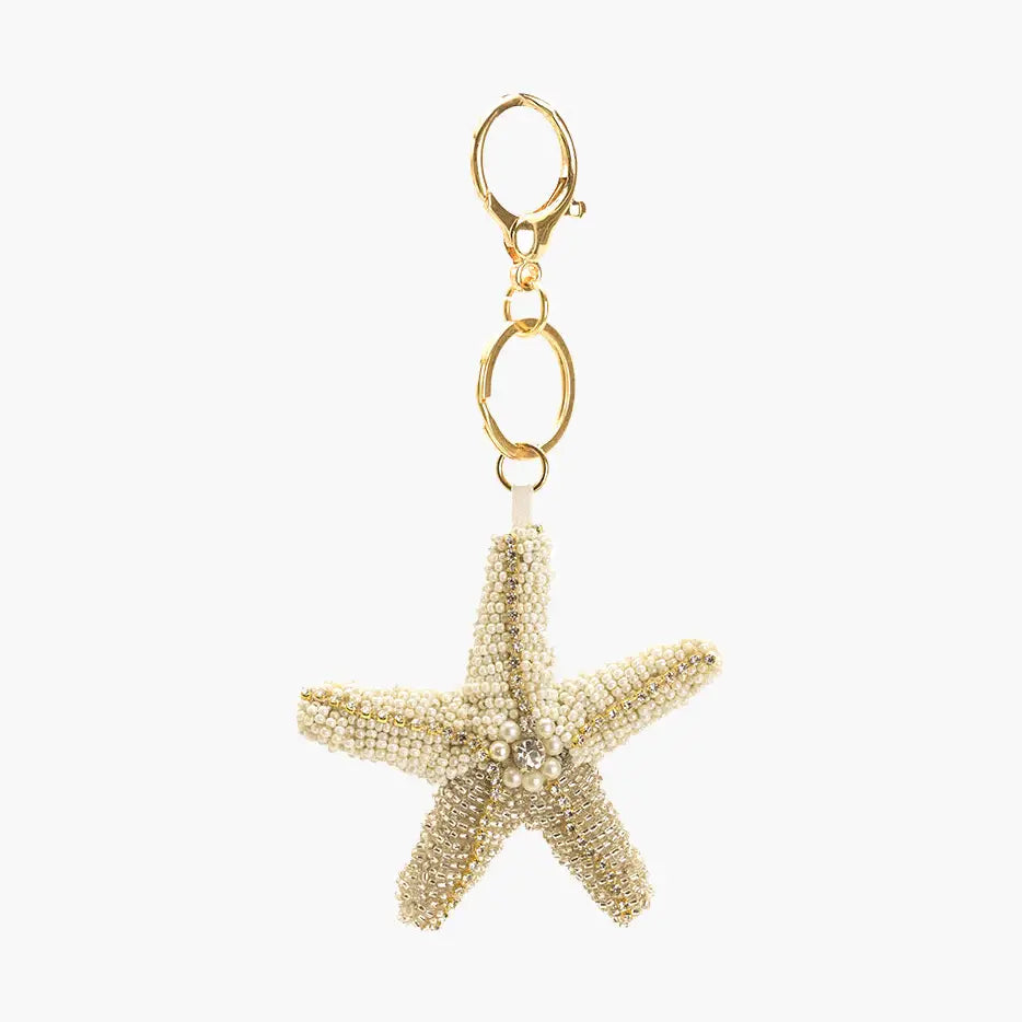 America & Beyond - Starfish Beaded Charm Keychain