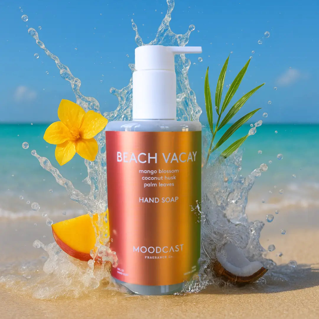 Moodcast Fragrance Co. - Vegan Hand Soap - Vibes - Beach Vacay - 10 oz Pump Bottle