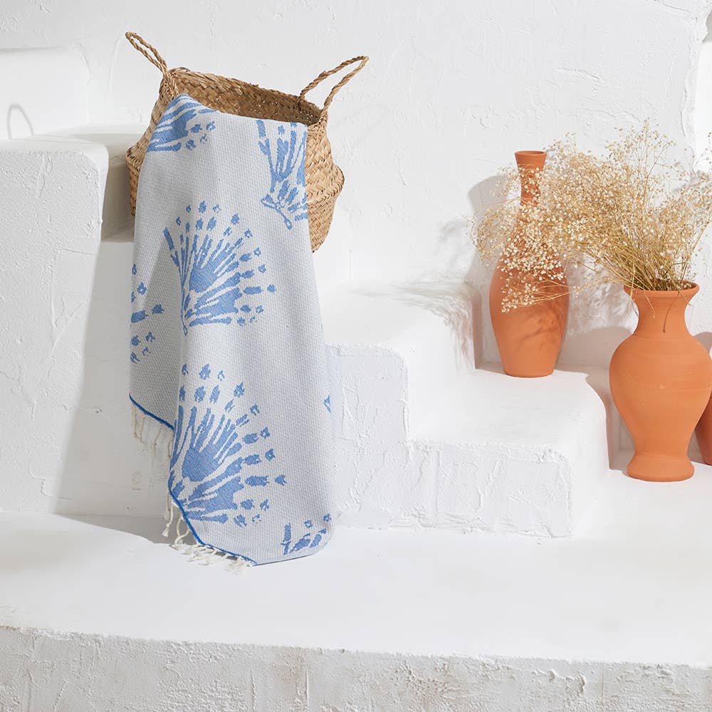 Kikoya - Pearls Turkish Bath Towels 35x70 Beach Terry Pool Spa Sauna - Pearl Blue (Add-On)
