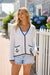 Coastal Anchor Lightweight Knit Cardigan – Ivory