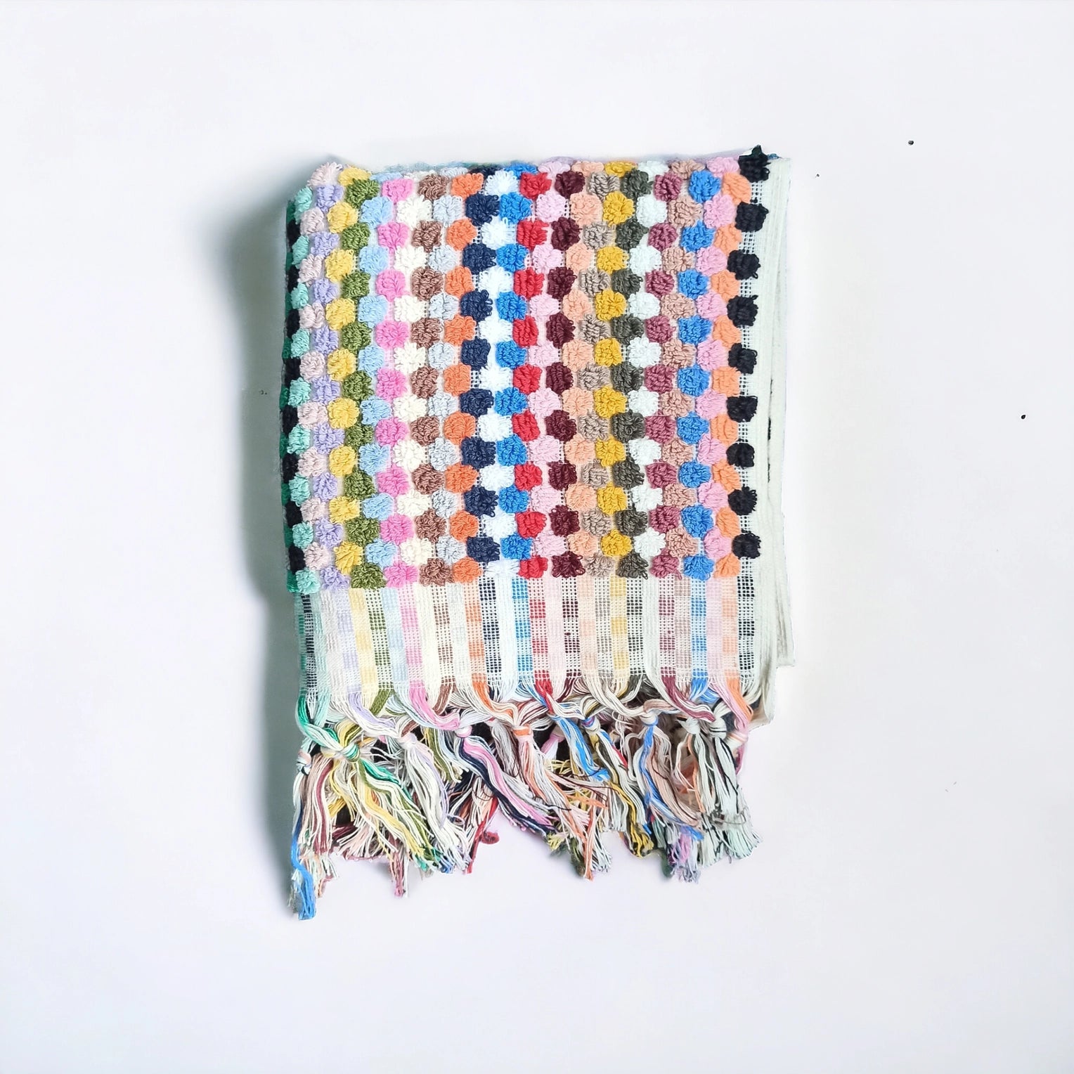 Kikoya - Pompom Bubble Handloomed Turkish Hand Towel - Multi (Add-On)
