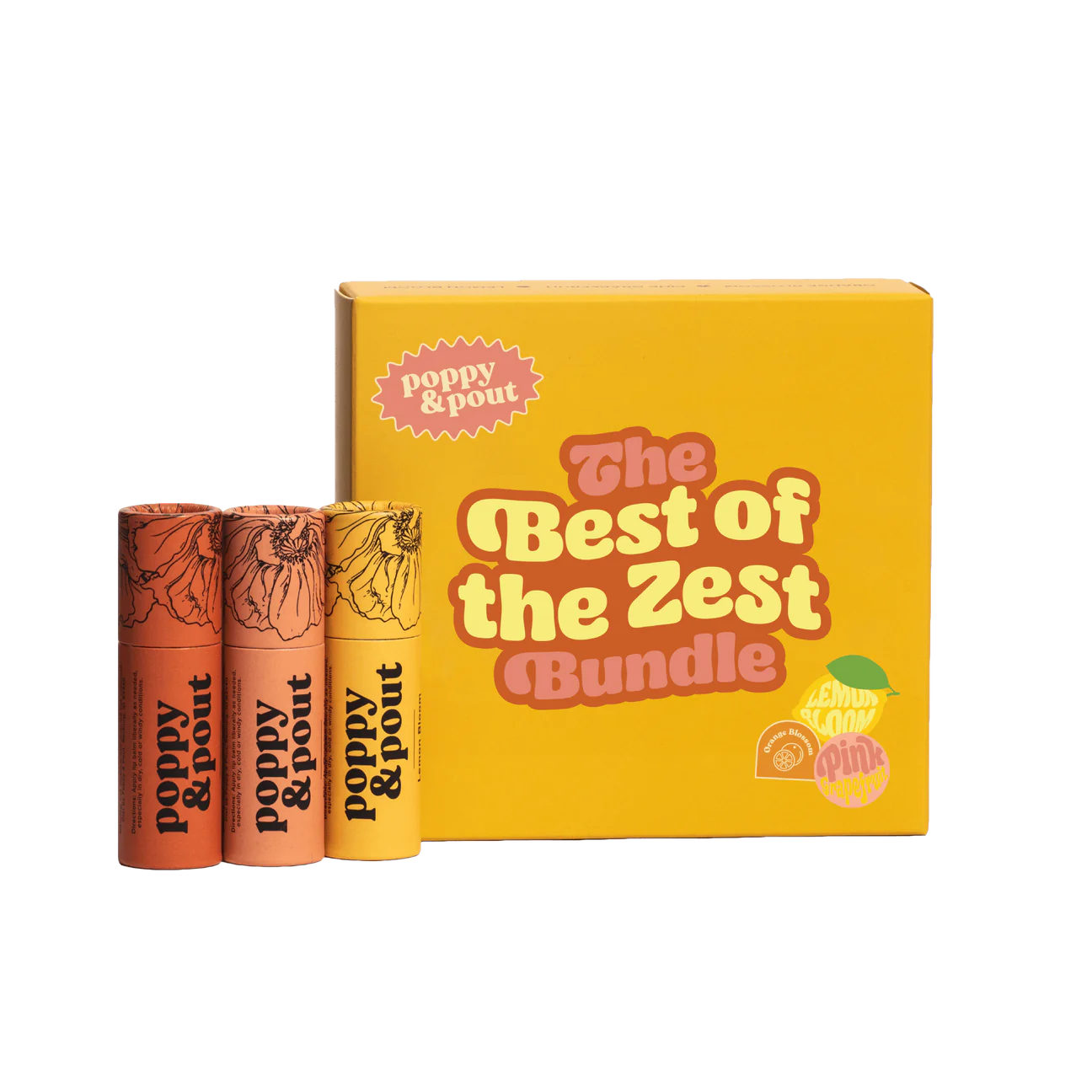 Poppy & Pout - Best of the Zest Lip Balm Trio Gift Set (Add-On)
