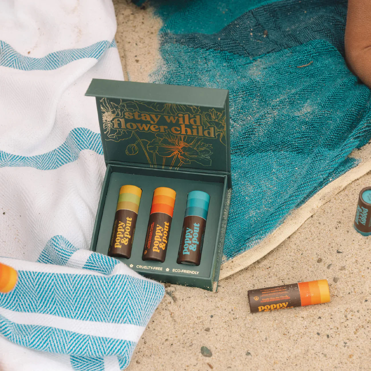 Poppy & Pout - Retro Surf Lip Balm Trio Gift Set