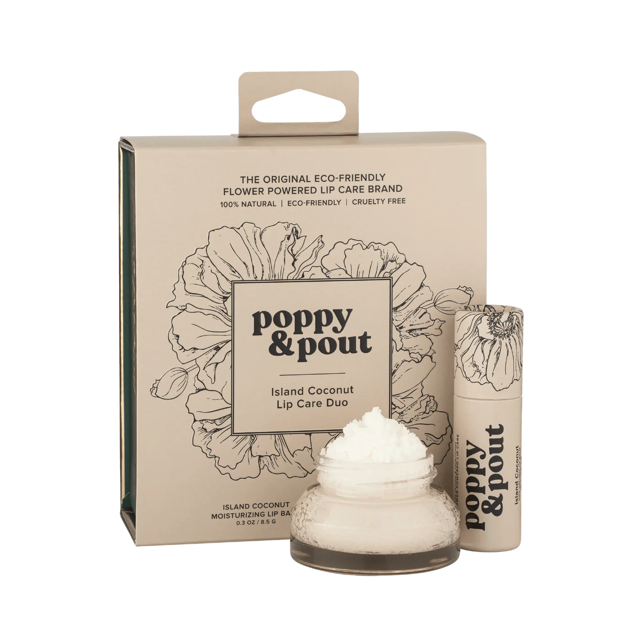 Poppy & Pout - Island Coconut Lip Care Duo Gift Set (Add-On)