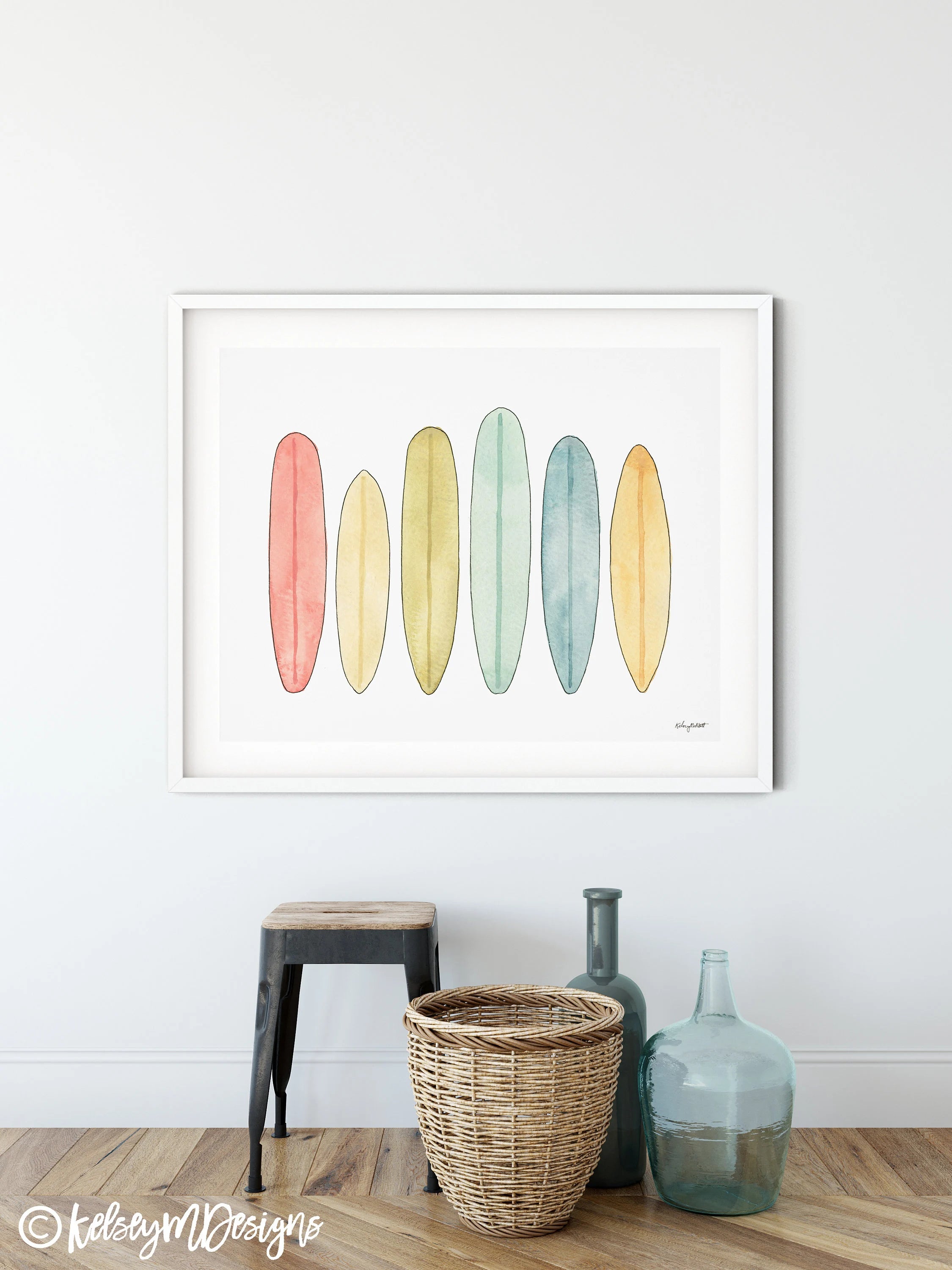 KelseyMDesigns - Surfboard Wall Art - 8x10 (Add-On)