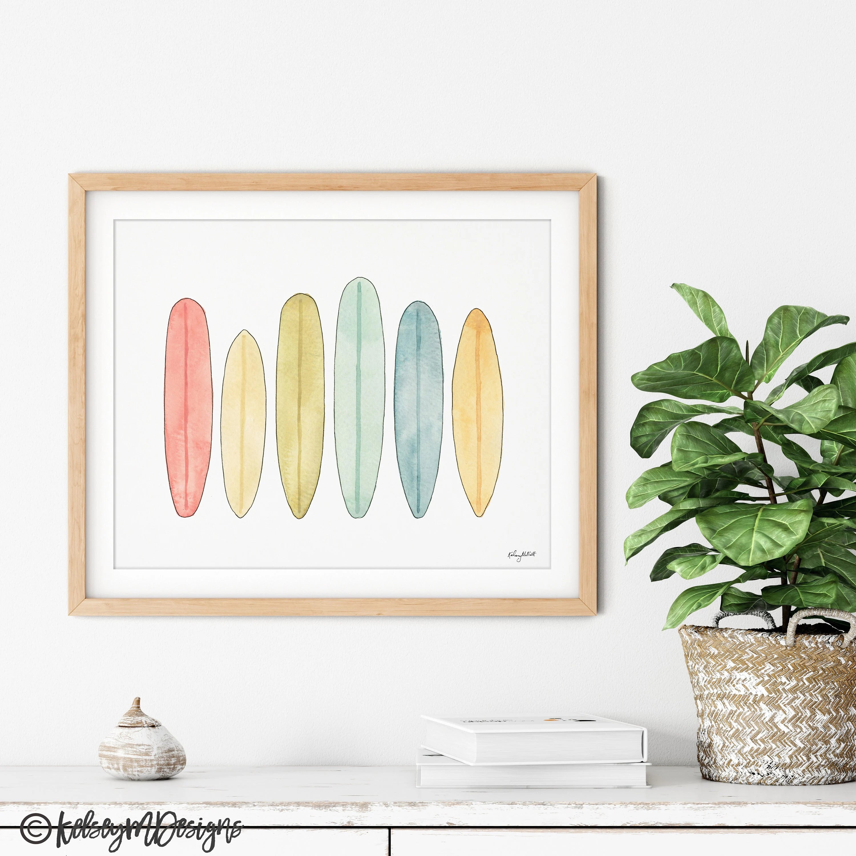 KelseyMDesigns - Surfboard Wall Art - 8x10 (Add-On)
