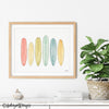 KelseyMDesigns - Surfboard Wall Art - 8x10