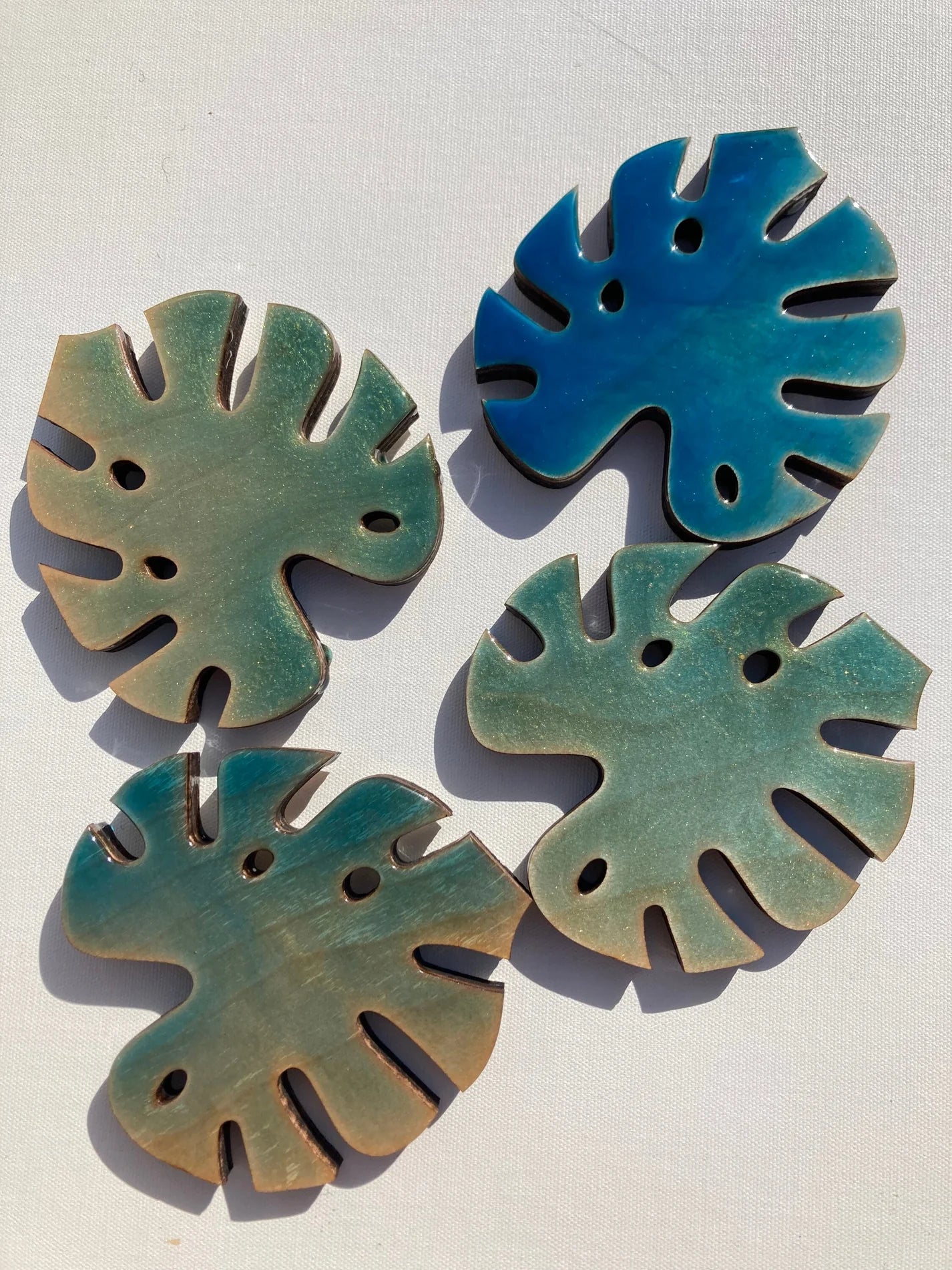SeaLion Resin - Monstera Leaf Coaster Set (Add-On)