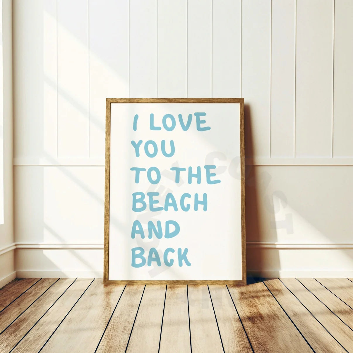 Honey Coast Print Co. - Surf Blue I Love You To The Beach And Back Poster 12" x 18" (Add-On)