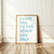 Honey Coast Print Co. - Surf Blue I Love You To The Beach And Back Poster 12" x 18" (Add-On)