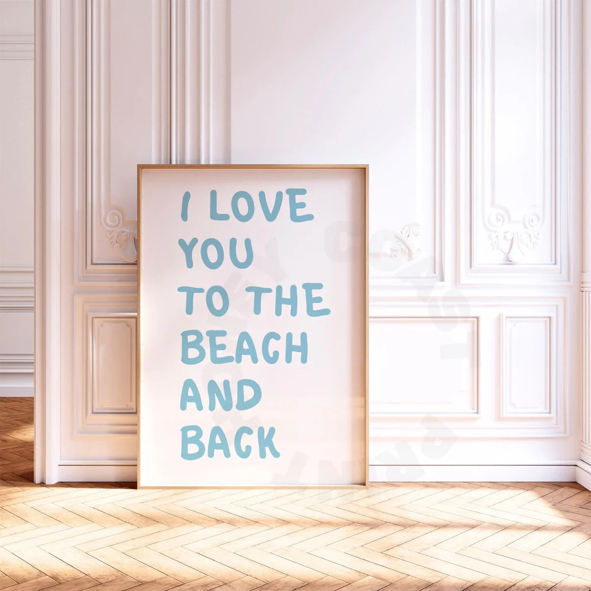 Honey Coast Print Co. - Surf Blue I Love You To The Beach And Back Poster 12" x 18" (Add-On)
