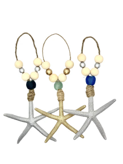 The Gilded Shell - Set of 3 Starfish Ornaments