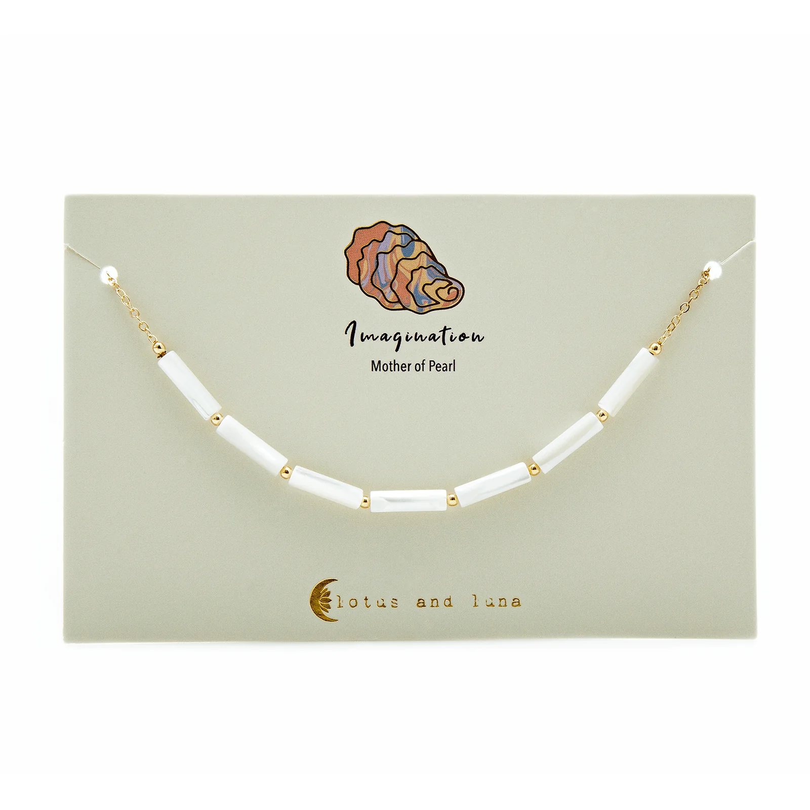 Lotus and Luna - Imagination Tube Bead Gold Necklace (Add-On)