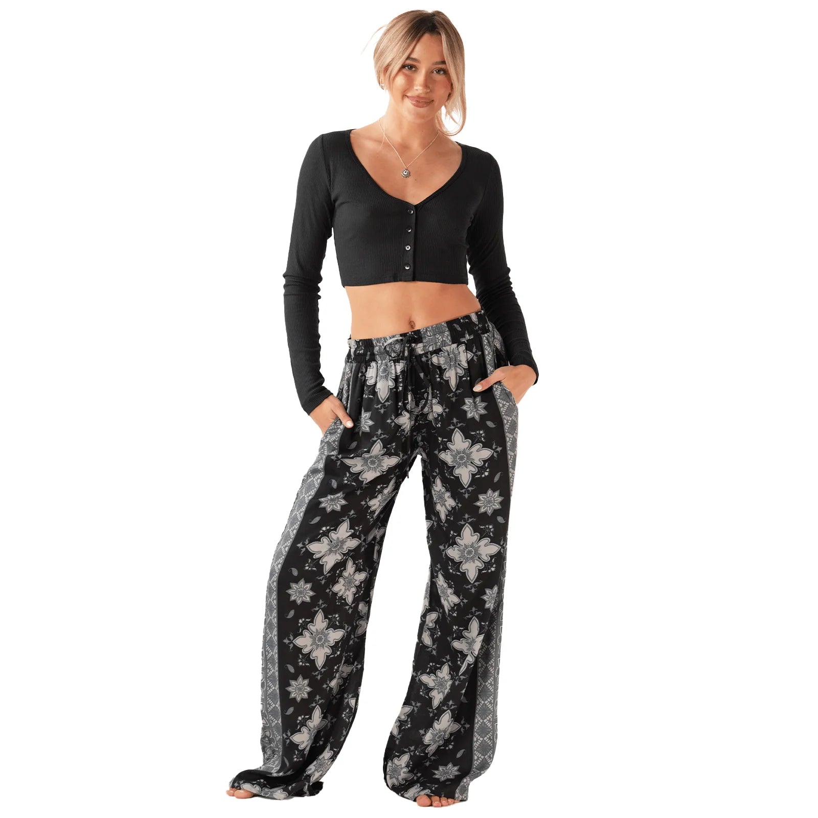 Lotus and Luna - Khao Sok Wide Leg Drawstring Pants (Add-On)