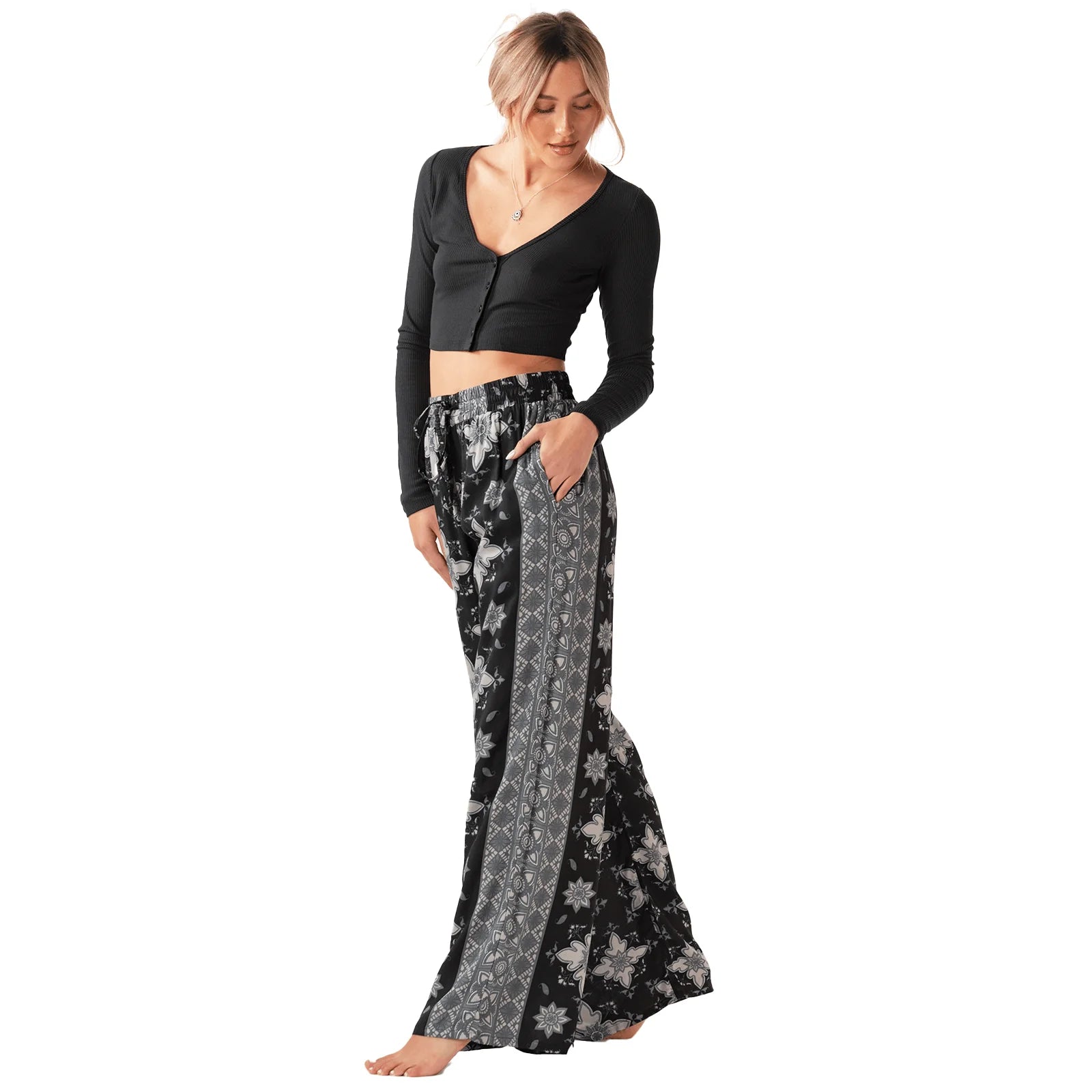 Lotus and Luna - Khao Sok Wide Leg Drawstring Pants (Add-On)