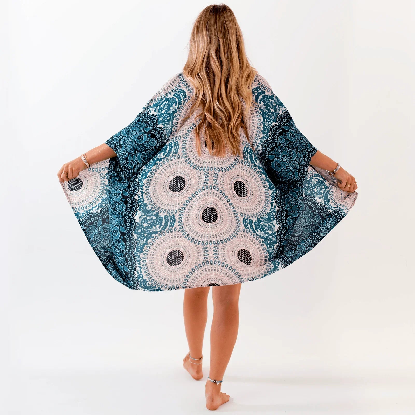 Lotus and Luna - Koh Samui Mandala Kimono Cover Up