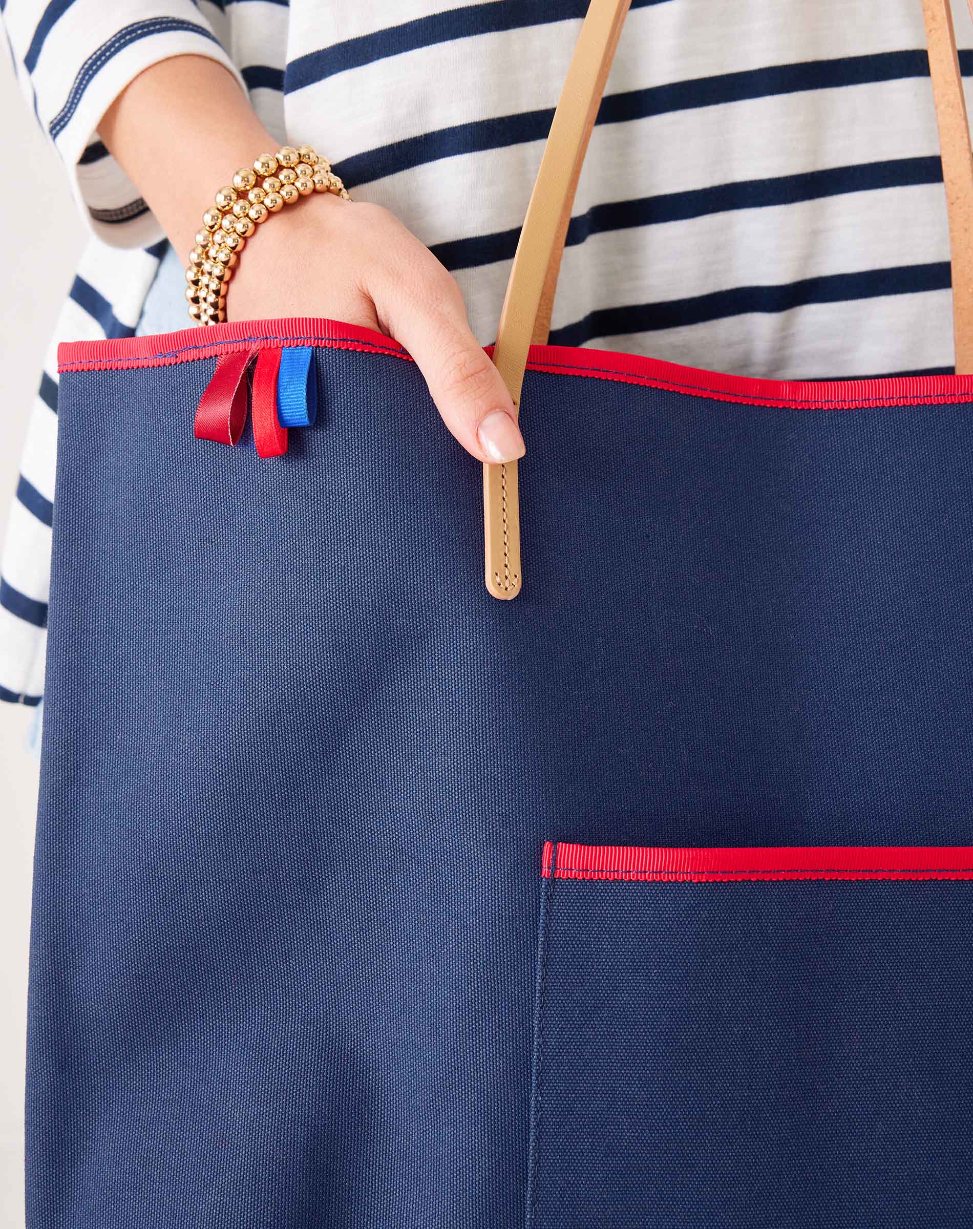 MerSea - Le Canvas Tote - Navy-Red (Add-On)