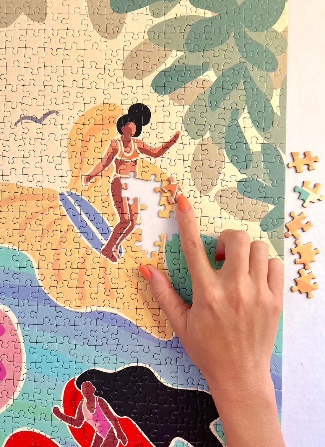 Surf Shack Puzzles - Anthurium Girlies by Hapa Girl Studio 1000 Piece Puzzle (Add-On)