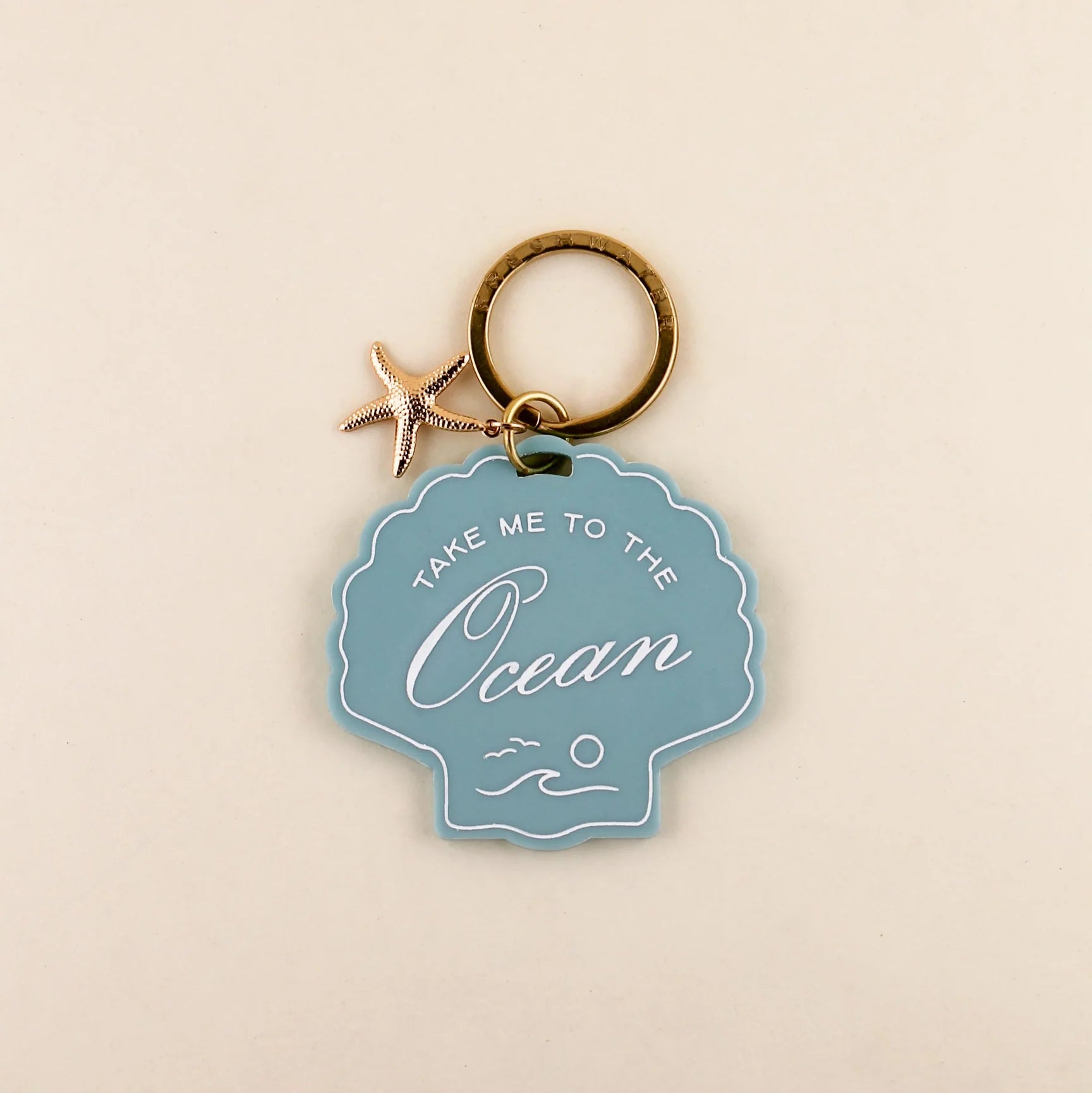 Freshwater Curated Goods - Ocean Seashell Charm Keychain (Add-On)