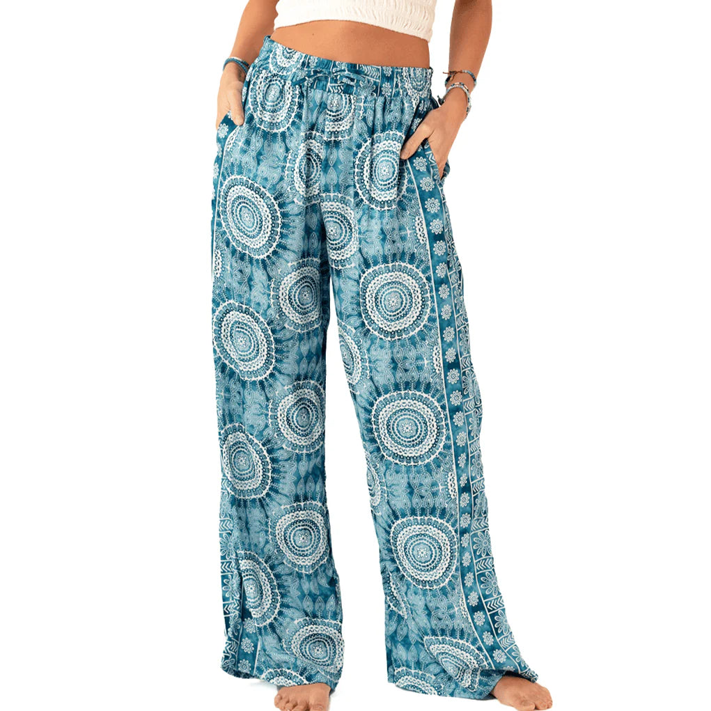 Lotus and Luna - Palmetto Point Wide Leg Drawstring Pants (Add-On)