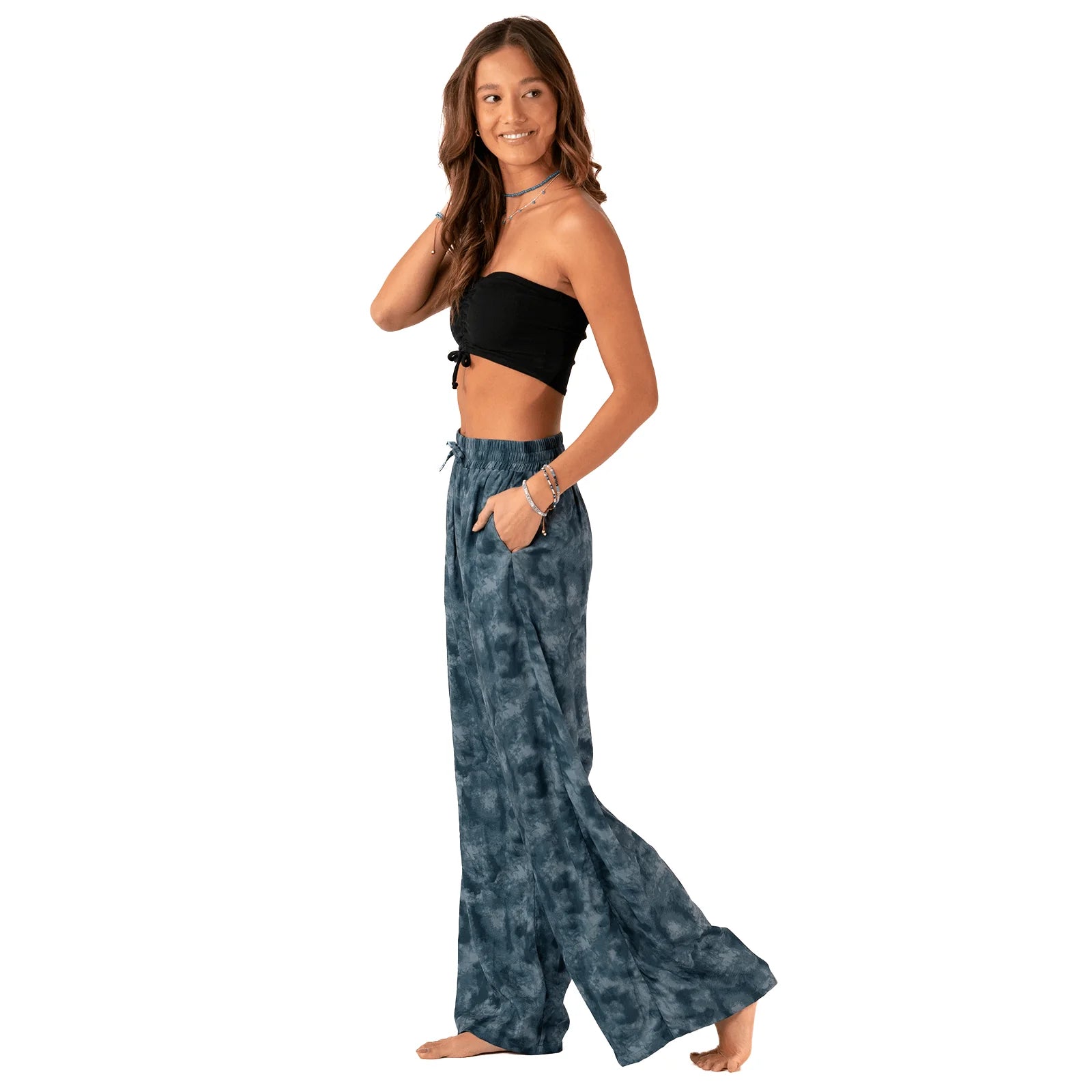 Lotus and Luna - Pampa Point Wide Leg Drawstring Pants (Add-On)