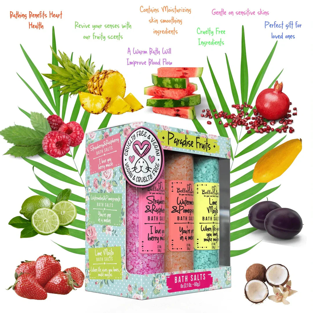 Bella & Bear - Paradise Fruits Bath Salts (6 Pack)
