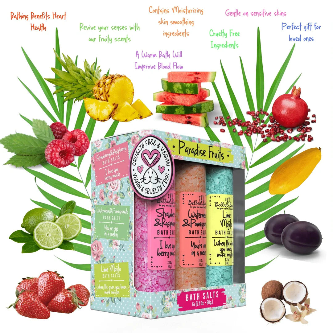 Bella & Bear - Paradise Fruits Bath Salts (6 Pack)