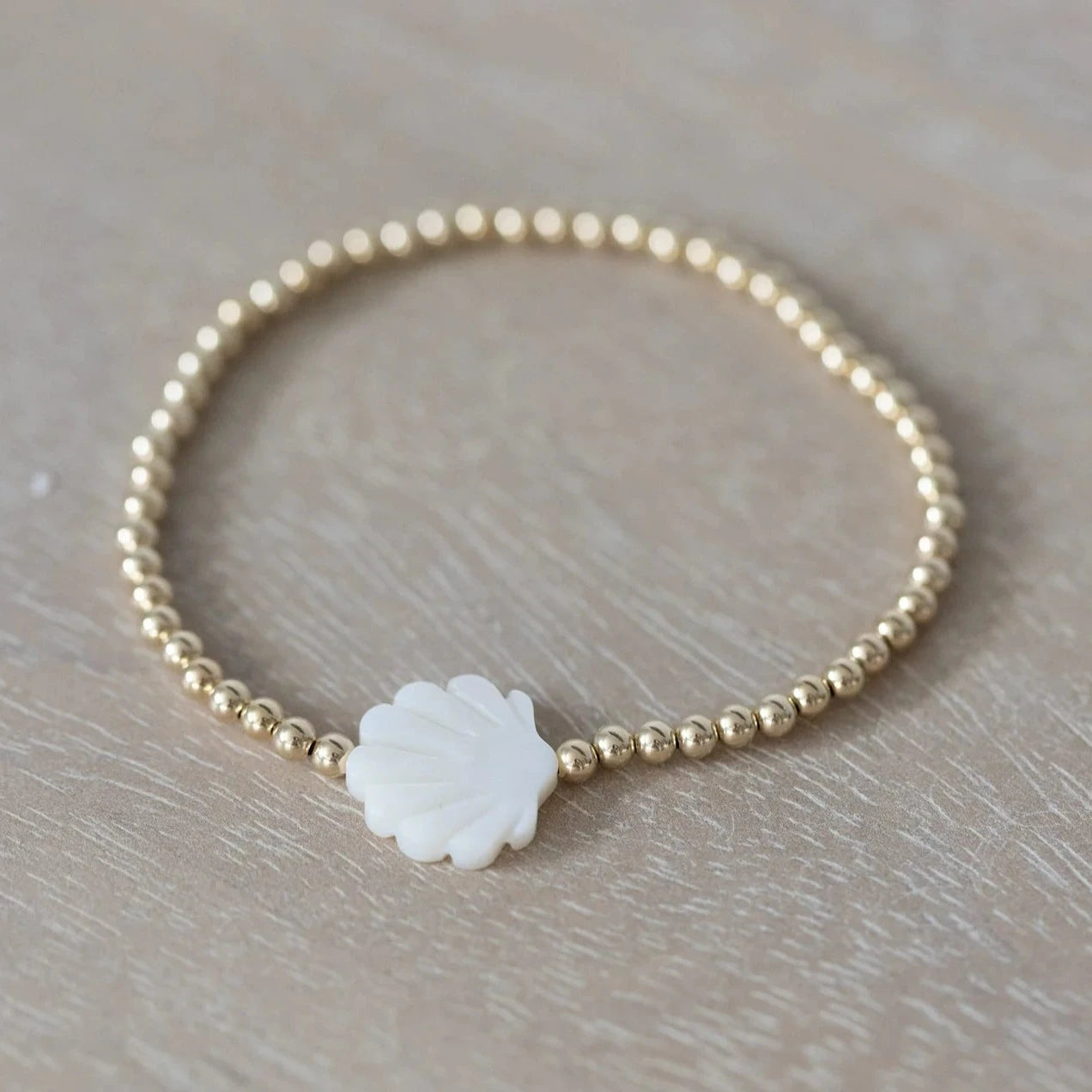 Coast + Cove - Shell Goldie Stretch Bracelet (Add-On)
