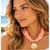 Frasier Sterling - Scarf Pendant Necklace - Pink