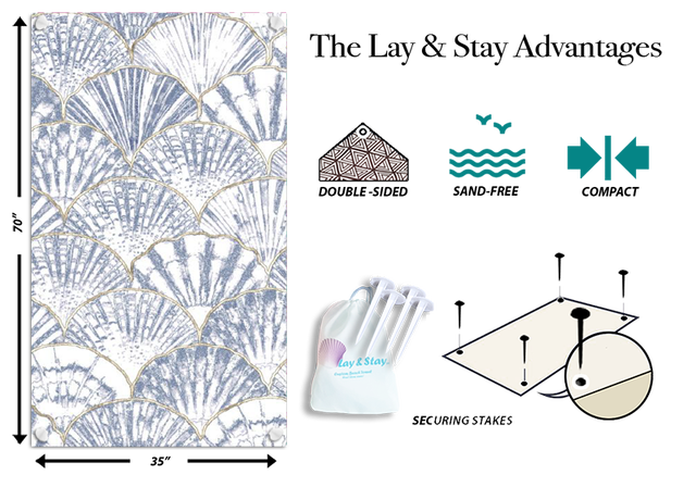 Lay & Stay - Sea Shells Towel (Add-On)