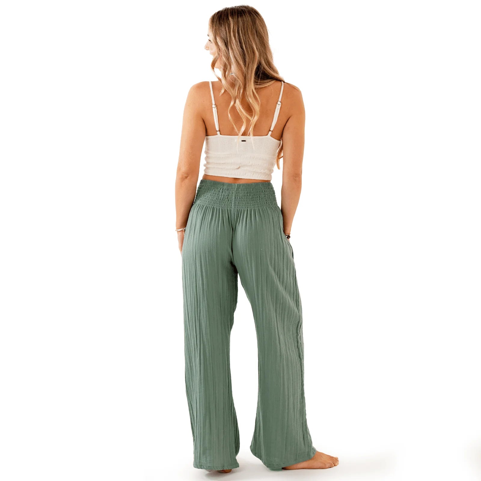 Lotus and Luna - Sage Wide Leg Cotton Pants (Add-On)